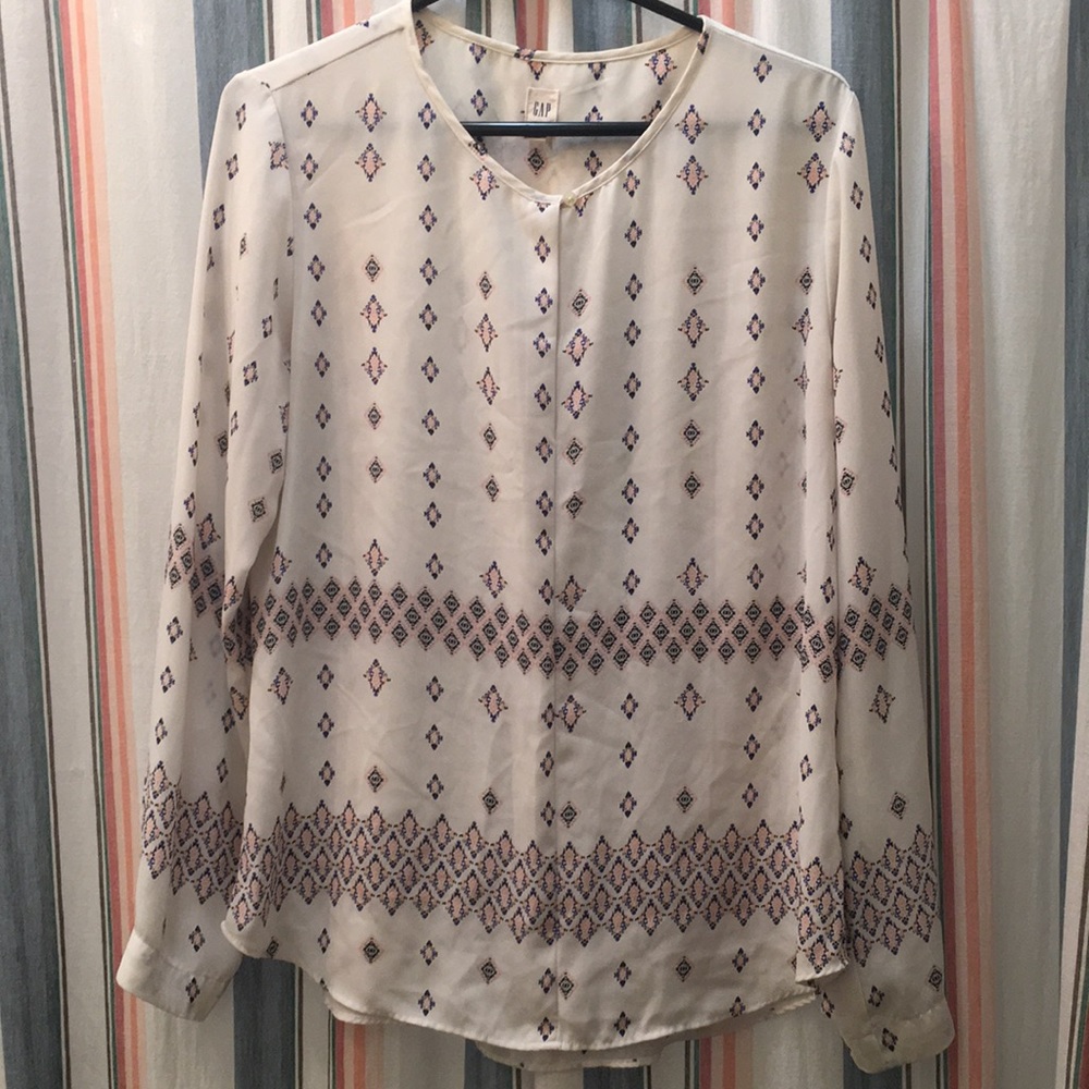 GAP Cream Boho Blouse